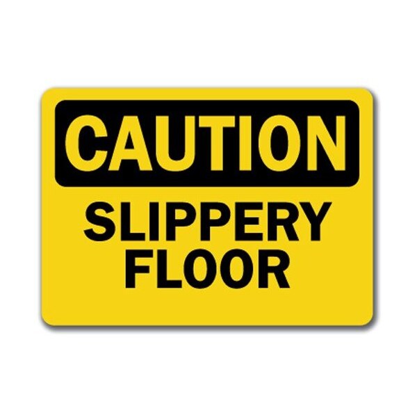 Signmission Caution Sign-Slippery Floor-10in x 14in OSHA Safety Sign, 14" H, CS-Slippery Floor CS-Slippery Floor - main